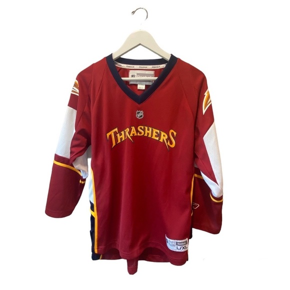 Reebok Atlanta Thrasher Hockey Team Jersey Size Youth Large EUC - Picture 1 of 14
